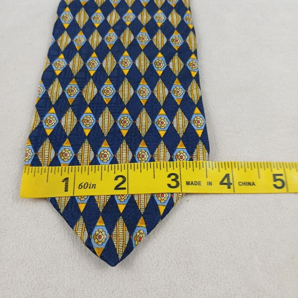 Harve Bernard 3.5x59 Mens Tie Silk Floral Woven Geometric